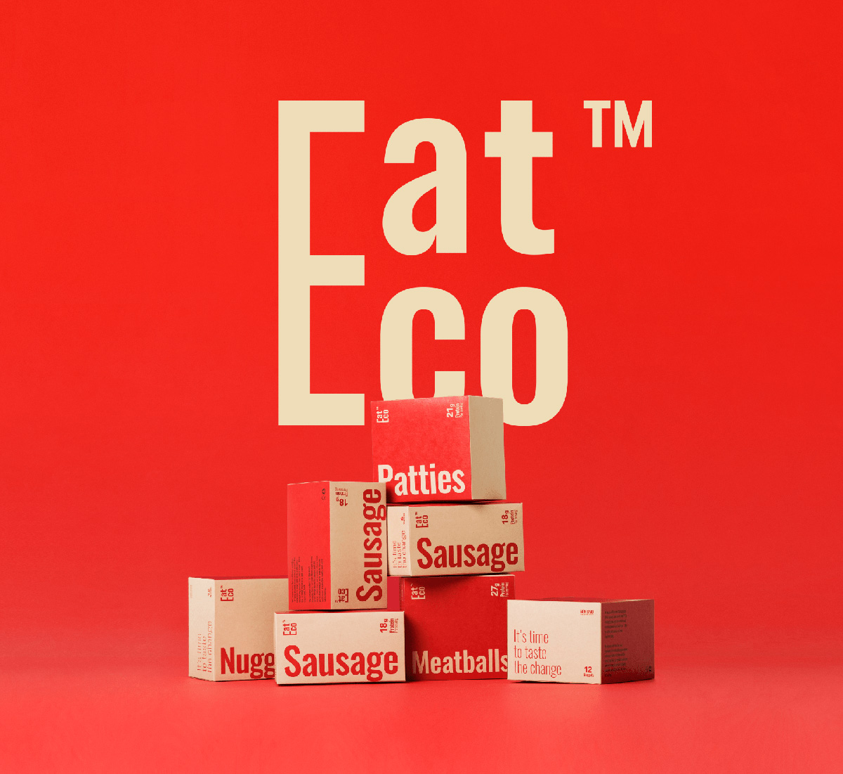 食品,品牌视觉设计 ,VI . 韩国Hanwha EatEco食品品牌视觉设计 