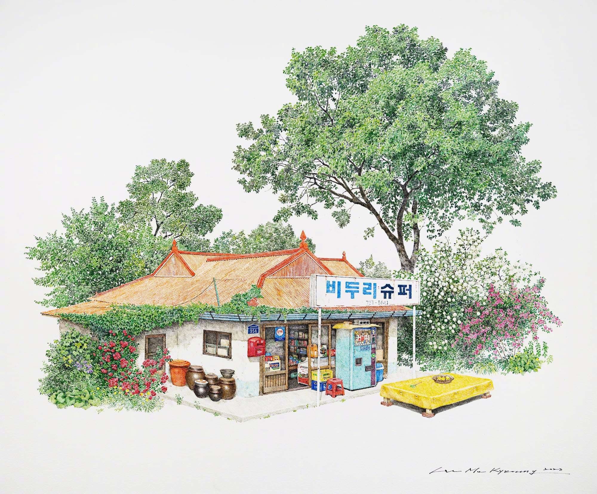 即将,消失,杂货店,韩国,画师,Kyeoung,生活,记录 . 即将消失的杂货店-韩国插画师 Lee Me Kyeoung的生活记录