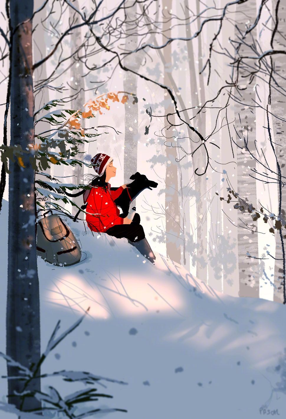 画师,Pascal,Campion,笔下,温暖,冬天 . 插画师 Pascal Campion 笔下的温暖冬天