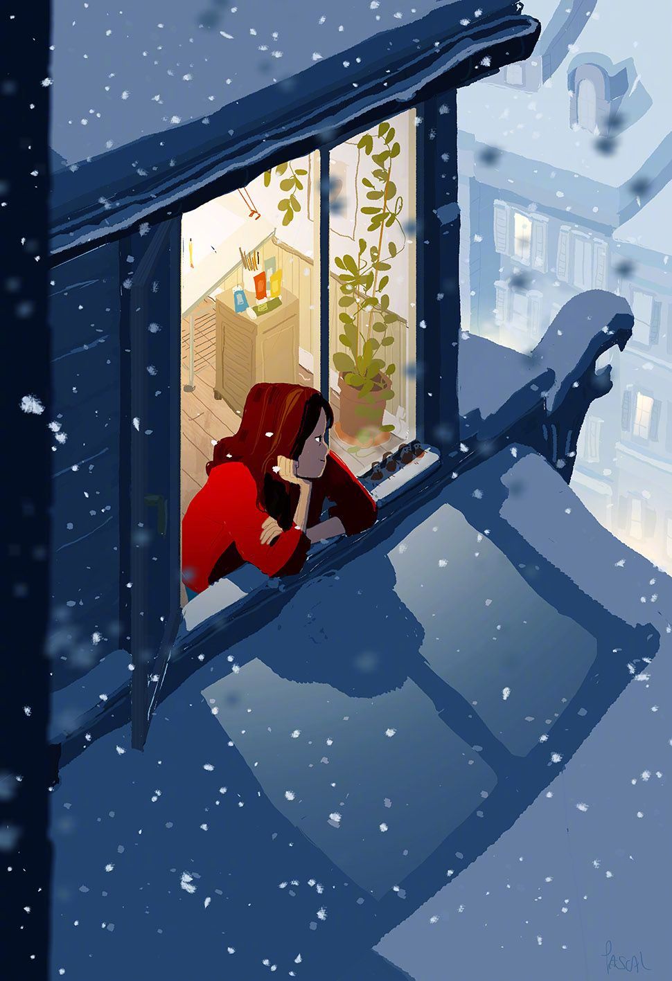 画师,Pascal,Campion,笔下,温暖,冬天 . 插画师 Pascal Campion 笔下的温暖冬天