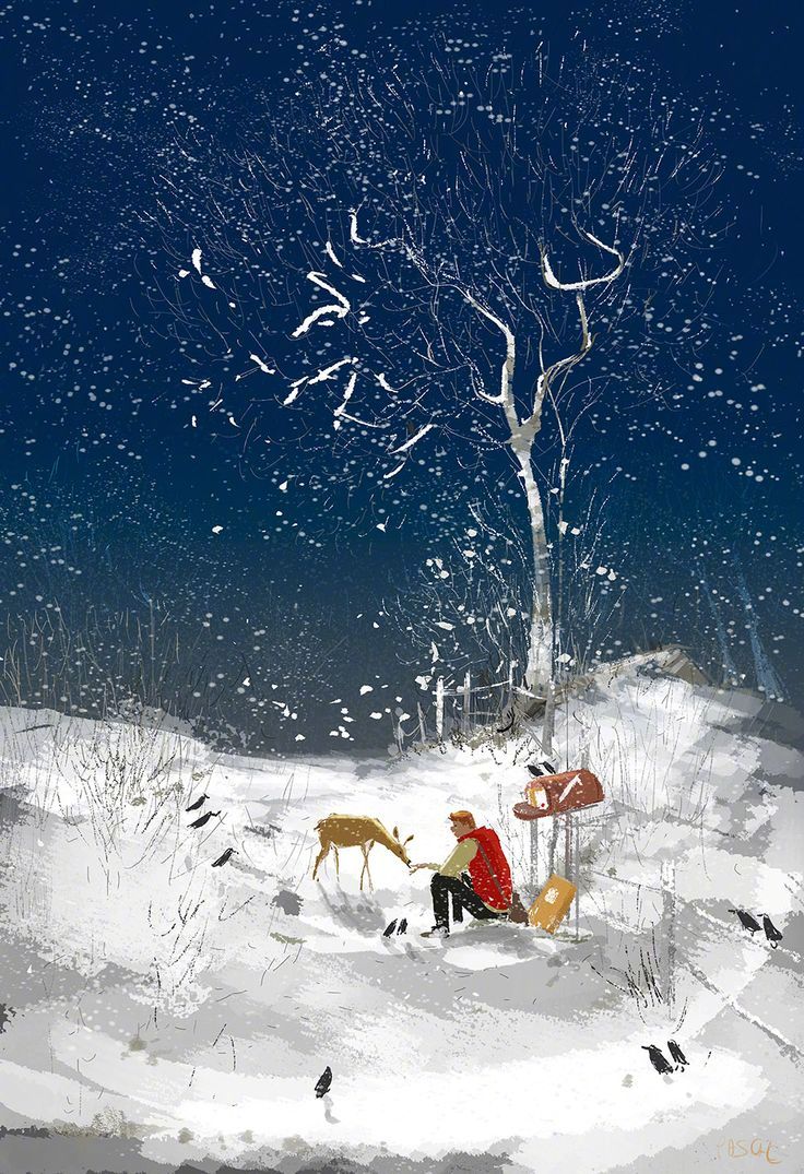 画师,Pascal,Campion,笔下,温暖,冬天 . 插画师 Pascal Campion 笔下的温暖冬天