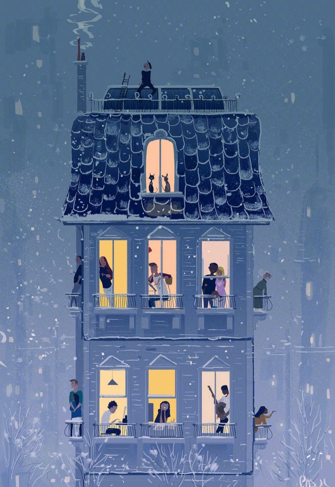 画师,Pascal,Campion,笔下,温暖,冬天 . 插画师 Pascal Campion 笔下的温暖冬天