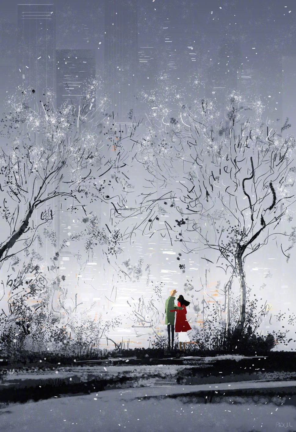 画师,Pascal,Campion,笔下,温暖,冬天 . 插画师 Pascal Campion 笔下的温暖冬天