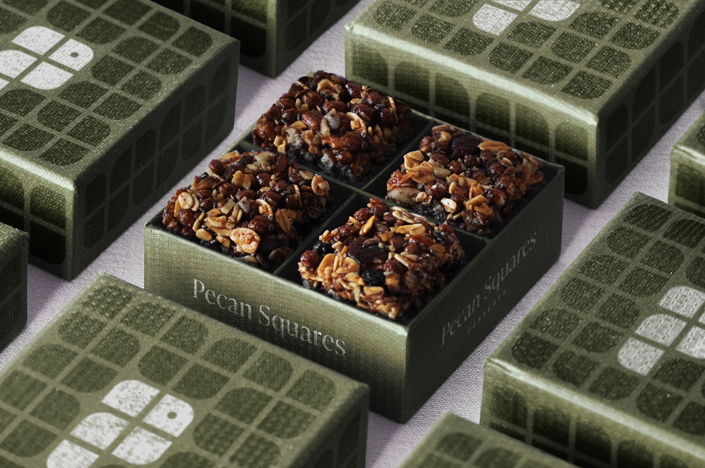 品牌,VI设计 . 墨西哥Pecan Squares山核桃甜点品牌VI设计 