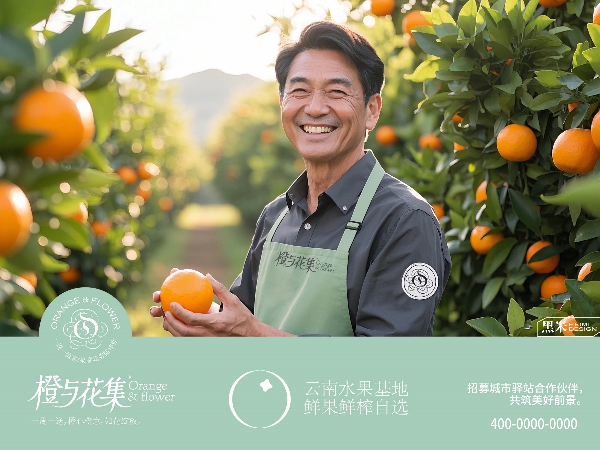 花集,品牌,形象设计 . 橙与花集--品牌形象设计